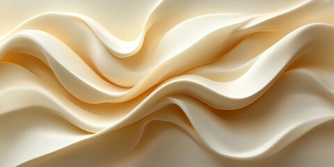 Obraz premium Soft Elegance of Creamy Satin Waves Flowing Gracefully Across a Smooth Surface