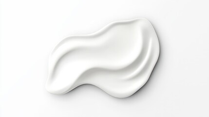 Smooth White Cream Texture with Organic Curves on Light Background for Skin Care and Beauty