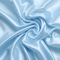 Fototapeta premium Light blue silver white silk satin fabric. Elegant background. Fold drapery. Pastel soft pale shade. Fresh freshness purity clean washing laundry