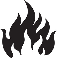 Fire flame silhouette vector illustration