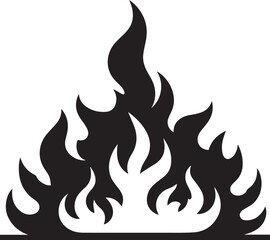 Fire flame silhouette vector illustration