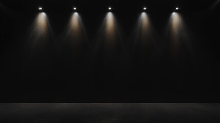 Abstract dark space background. Product showcase with spotlight, Black studio room background, Empty space studio dark room with spot lighting in black background. Use as montage for product display.