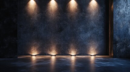Naklejka premium Abstract dark space background. Product showcase with spotlight, Black studio room background, Empty space studio dark room with spot lighting in black background. Use as montage for product display.