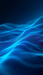 Obraz premium Digital Wave Network in Luminous Blue for Technology Concepts