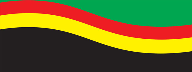 Abstract geometric black, red, yellow, green color background. color paint art symbol of BLACK HISTORY MONTH on black background with text .eps10