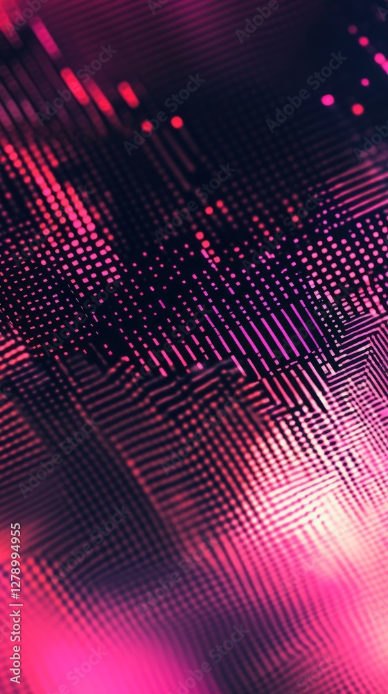Poster abstract luminous pattern with wavy lines and dots for modern themes