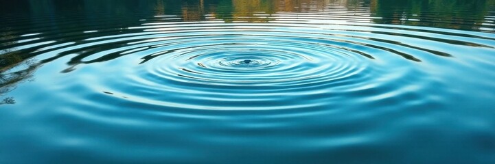 Shallow lake with circular waves on the surface of the water, wave, serenity