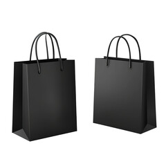 A black shopping bag with a handle that says shopping