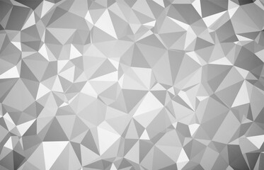 White Polygonal Mosaic Background, Low Poly Style