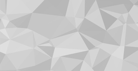 White Polygonal Mosaic Background, Low Poly Style