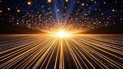 Independence Day history commemoration ceremony patriotism. A radiant explosion of light and particles, illustrating the vastness of space and the beauty of cosmic phenomena.