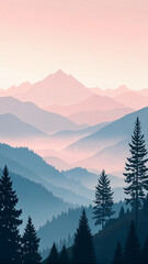 winter landscape in the mountains