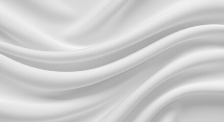 Smooth white fabric texture, soft folds, gentle creases, silky surface, minimalist background, subtle shadows, clean aesthetic, high-key lighting