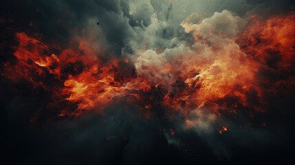 Fototapeta premium generated illustration of powder explosion on black background