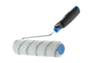 Paint roller inclined with clipping path
