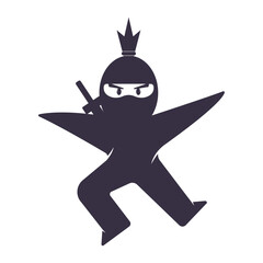 Ninja illustration logo vector template