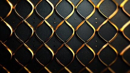 Elegant Gold and Black Geometric Pattern: A Luxurious Textured Design