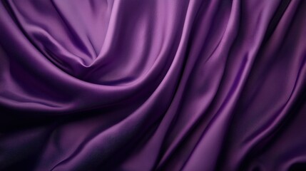 Fototapeta premium Elegant purple silk fabric with soft draping texture