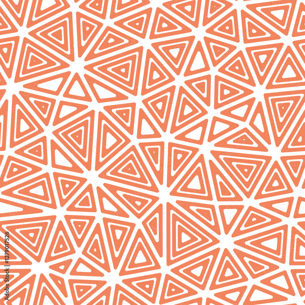 Poster abstract template background. multiple repeated inner triangles. medium triangles size. solid color 