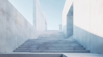 Modern Minimalist Concrete Staircase Architecture