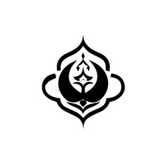 simple arabic themed ornament logo icon welcoming ramadhan