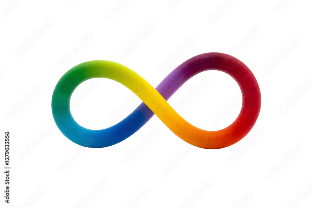 Fototapete Infinity loop signifies neurodiversity with the concept ADHD isolated on transparent background
