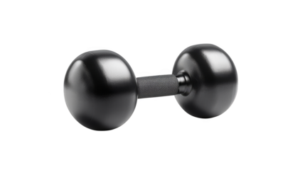 Sleek black dumbbells on a dark background, elevate your strength training with these essential fitness tools