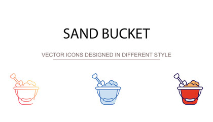 Sand Bucket icon design with white background stock illustration