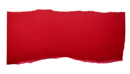 Torn Red Paper isolated on transparent background