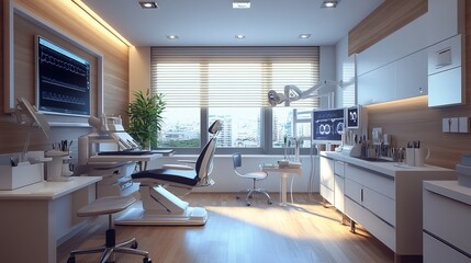 Ophthalmology Operating Room - High-Tech Equipment in Modern Eye Surgery Room
