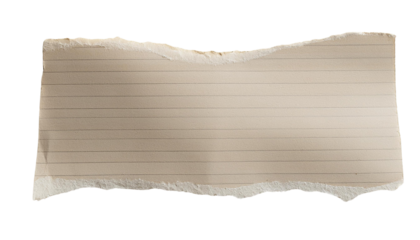 Recycling Lined Paper Scrap isolated on transparent background
