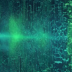 Fototapeta premium High-Tech Digital Circuit Board with AI Integration