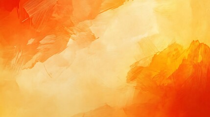 Fiery Orange and Yellow Abstract Digital Painting AI Generated