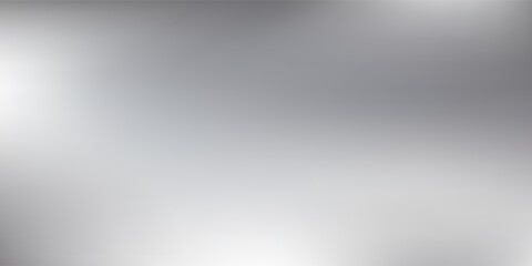 Chrome gradient surface with light gloss. Vector aluminum grey sheet with reflection design art