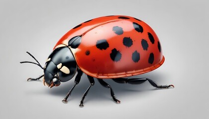 Magnificent Ladybug Close-Up: A Detailed View of Nature's Tiny Marvel