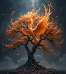 chinese dragon on the tree