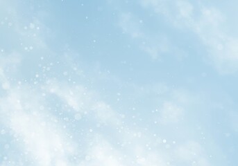 Naklejka premium Light blue background, abstract white patterns, soft focus, dreamy atmosphere, cloud-like textures, ethereal, gentle gradients, minimalist design