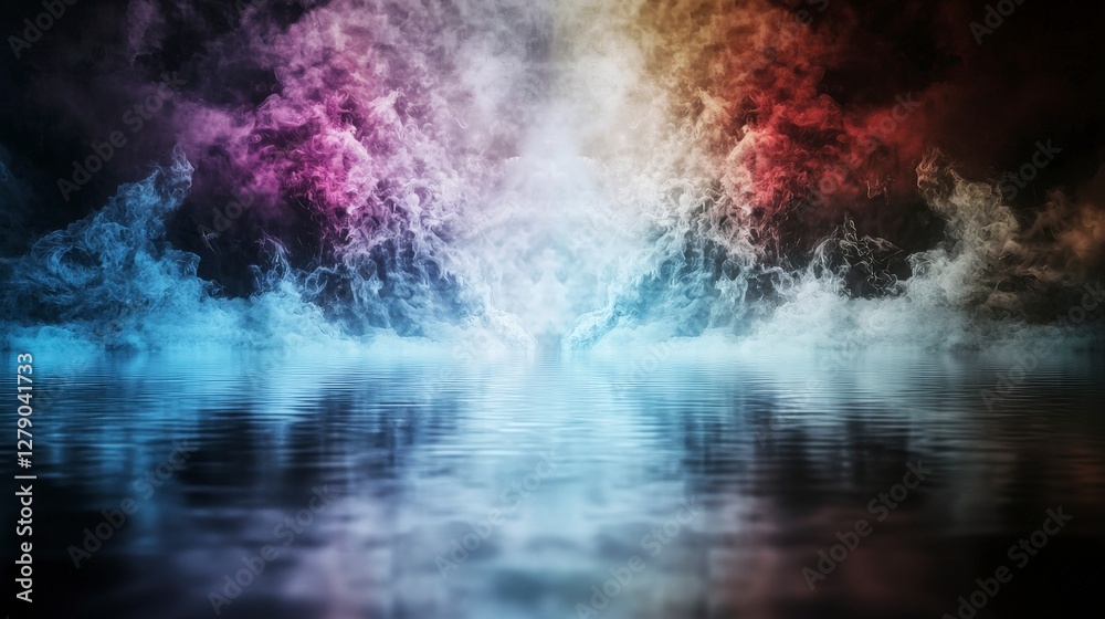 Aufkleber liminal space between human connection and essence ethereal waters digital art surreal environment a