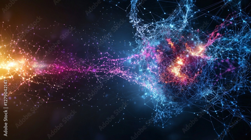 Poster dynamic cosmic perspectives infographic visualizing collective human potential through digital conne