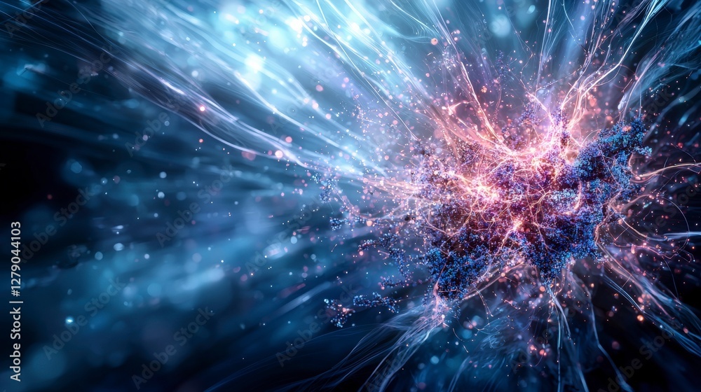 Leinwandbilder visualizing human potential in an abstract scene digital art cosmic environment dynamic viewpoint