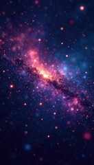 Sparkling cosmic dust on a starry night scene, universe, nebulas, sparkles