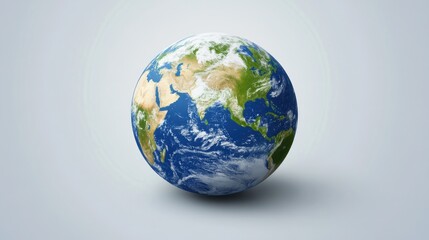 Fototapeta premium Our Blue Planet, A 3D Render of Earth