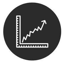 Business graph with an upward arrow, isolated on a transparent background. Ideal for financial growth, analytics, success, and economic trends.

