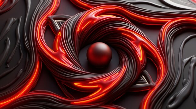 Dynamic design with geometric shapes that seem to rotate around the center