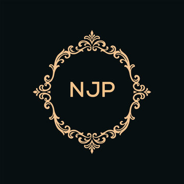 NJP creative minimalist letter logo.