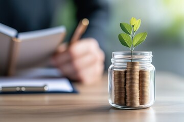 Obraz premium Finanzwachstum und nachhaltige Investition