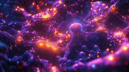 Fototapeta premium Visualizing machine learning an abstract exploration in digital art virtual space graphic design conceptual framework