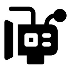 Icon Video Camera With Style Glyph