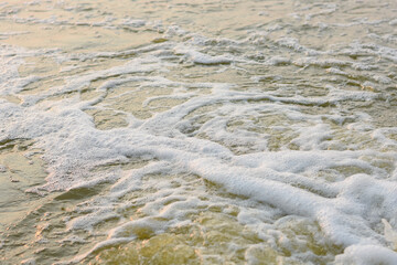 Splashing water from man-made water pumps