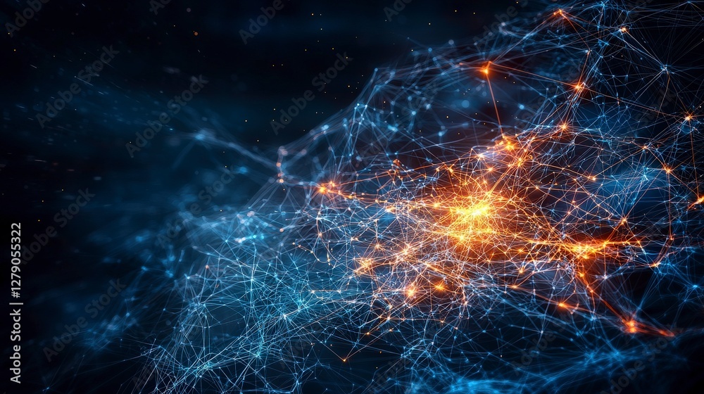Poster Energy democratization map concept global visualization dynamic graphics digital environment innovative perspective
